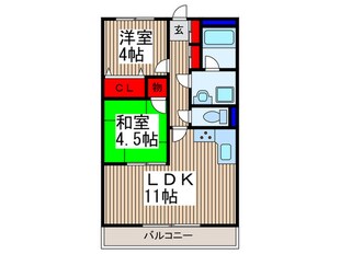 ＤＩＶＩＮＥ西浦和の物件間取画像